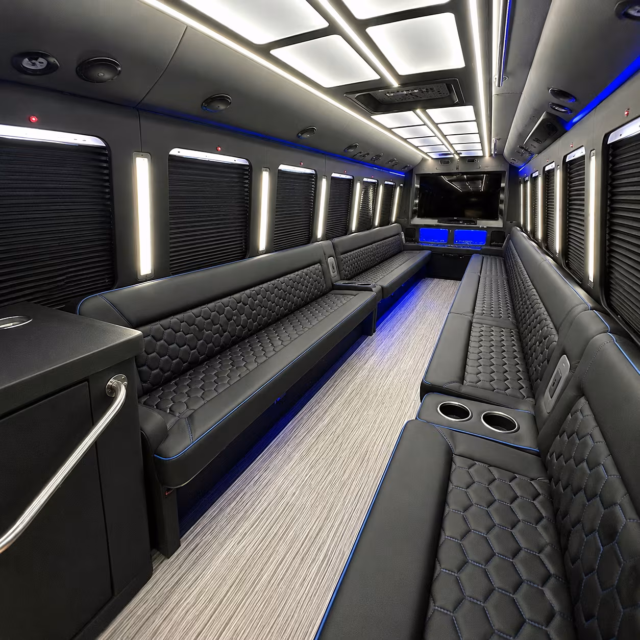 Staten Island Private Event Transportation party bus interior