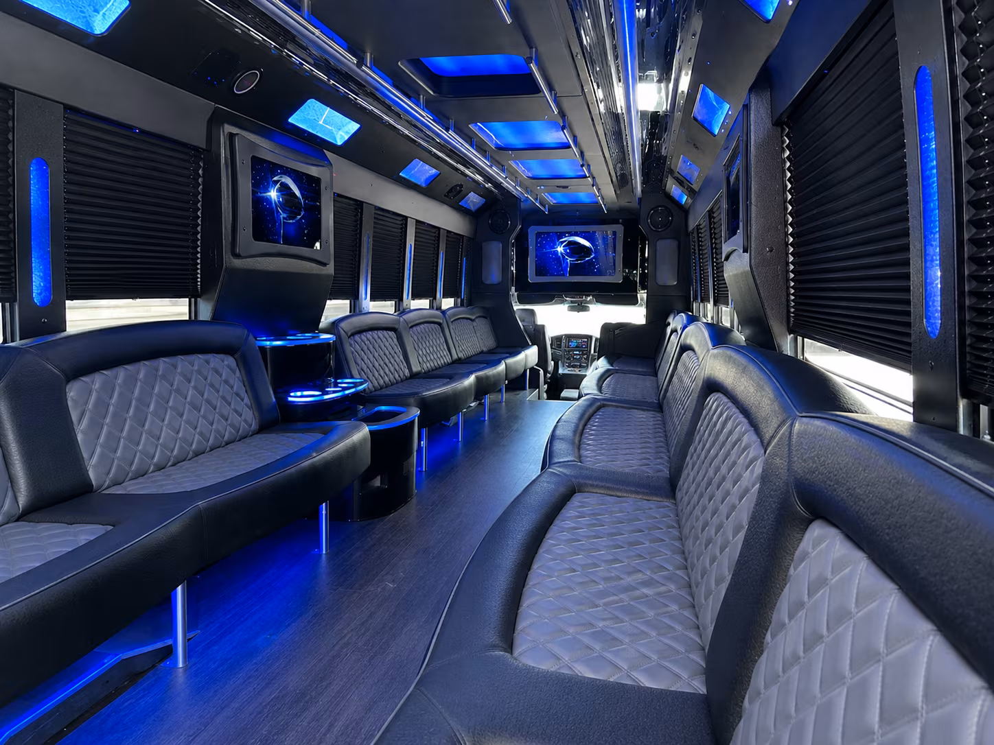 Staten Island Private Event Transportation party bus interior