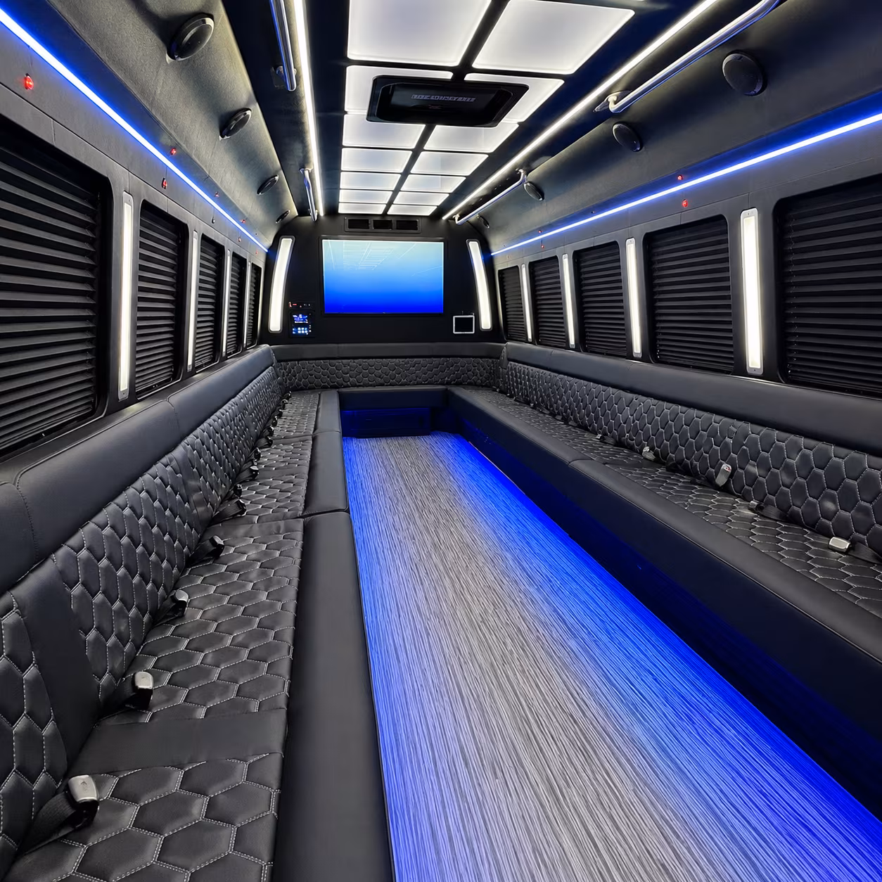 Staten Island Private Event Transportation party bus exterior