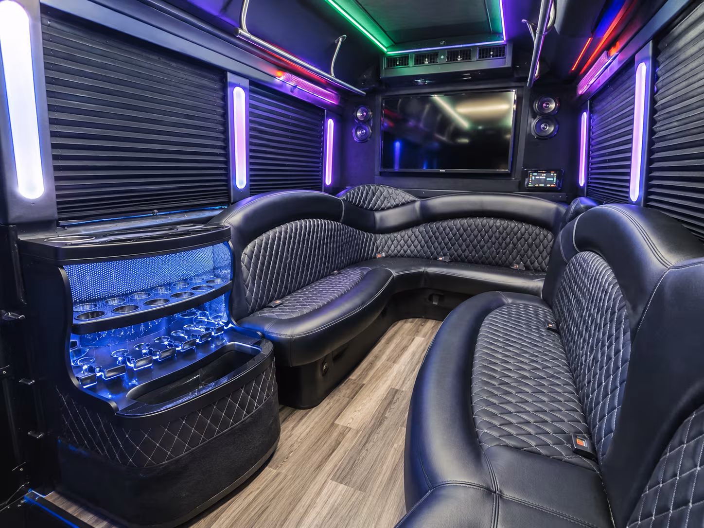 Staten Island Sporting Event Transportation party bus exterior